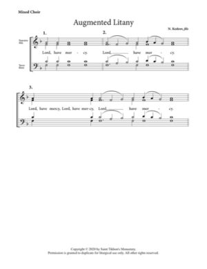 Augmented Litany – Kedrov Jr, Mixed, SATB