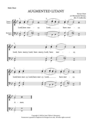 Augmented Litany – Kievan Chant, Ledkovsky, Hieromonk Herman, Male, TTBB