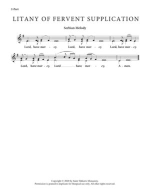 Augmented Litany – Serbian Melody, 2-Part, SA, TB
