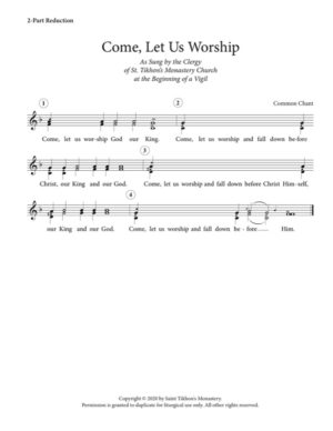 Come Let Us Worship – Common Chant, Male, 2-Part, 3-Part, TB, TTB, TTBB