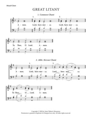 Great Litany (Variety) – Common | Abbreviated Kievan | Kievan | Kiev Caves Chant, Mixed, SATB