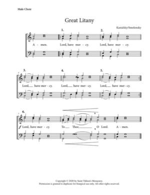 Great Litany – Kastalsky, Smolensky, Male, TTBB