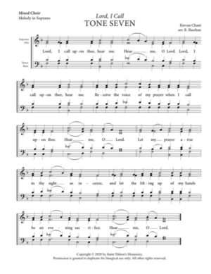 Lord, I Call – Tone 7, Kievan Chant, Sheehan, Mixed, SATB