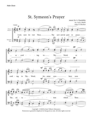 St. Symeon's Prayer – Kastalsky, Archimandrite Matfei, Sheehan, Male, TTBB