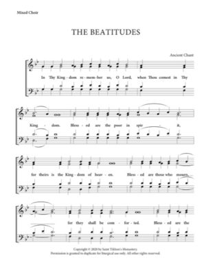 Beatitudes – Ancient Chant, Mixed, SATB