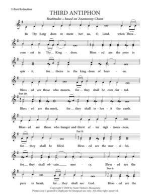 Beatitudes – Znamenny Chant, 2-Part, 3-Part, SA, TB, SSA, TTB