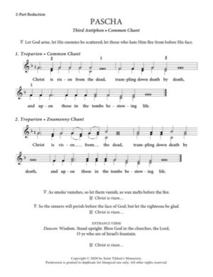 Third Festal Antiphon (Pascha) – Common Chant, 2-Part, 3-Part, SA, TB, SSA, TTB