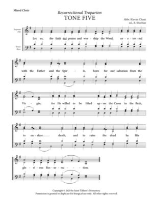 Resurrectional Troparion – Tone 5, Kievan Chant, Mixed, SATB