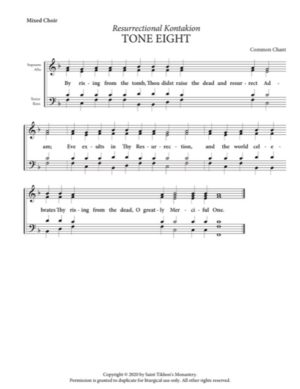 Resurrectional Kontakion - Tone 8, Common Chant, Mixed, SATB.pdf