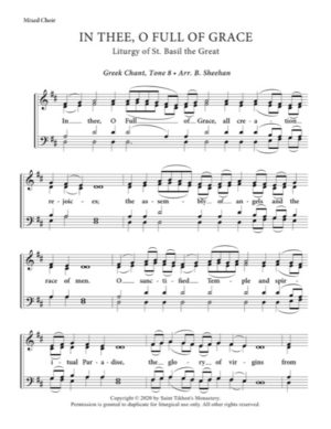 All of Creation – Tone 8, Greek Chant, Sheehan, Mixed, SATB