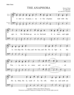 Anaphora – Kievan Chant, Ledkovsky, Sheehan, Male, TTBB
