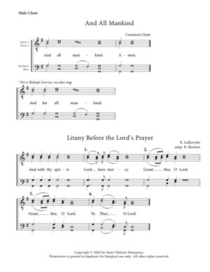 And All Mankind & Litany Before the Lord's Prayer – Common Chant, Ledkovsky, Sheehan, Male, TTBB