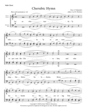 Cherubic Hymn – Trubachev, Sheehan, Male, TTBB