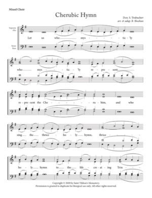 Cherubic Hymn – Trubachev, Sheehan, Mixed, SATB