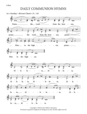 Communion Hymns (Daily) – Kievan | Greek Chant, Traditional Melody, 2-Part, 3-Part, SA, TB, SSA, TTB
