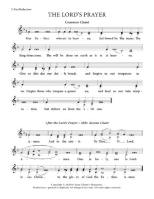Lord's Prayer & One is Holy – Common | Abbreviated Kievan Chant, 2-Part, 3-Part, SA, TB, SSA, TTB