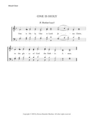 One is Holy – Sheehan, Mixed, SATB