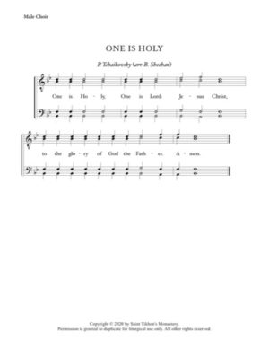 One is Holy – Tchaikovsky, Sheehan, Male, TTBB