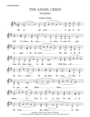 The Angel Cried – Valaam Chant, 2-Part, 3-Part, SA, TB, SSA, TTB