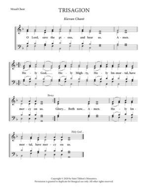 Trisagion – Kievan Chant, Mixed, SATB