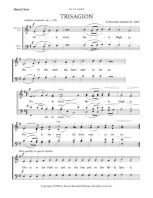 Trisagion – Sheehan, Mixed, SATB