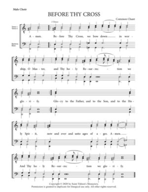 Before Thy Cross – Common Chant, Male, TTBB