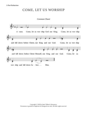 Come Let Us Worship – Common Chant, 2-Part, 3-Part, TB, TTB