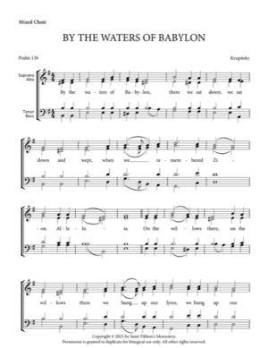By the Waters of Babylon – Krupitsky, Mixed, SATB