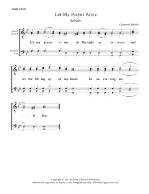 Let My Prayer Arise (Refrain) – Common Melody, Male, TTBB