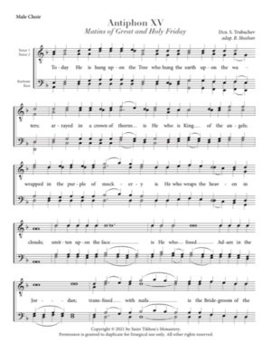 (Holy Friday Matins) Antiphon 15 – Trubachev, Sheehan, Male, TTBB