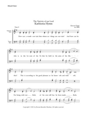 3rd Sessional Hymn (Nativity of the Lord) – Tone 8, Kievan Chant, Sheehan, Mixed, SATB
