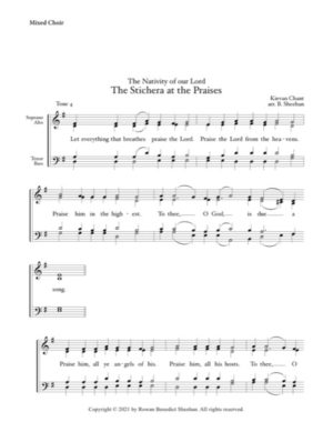 Stichera at Praises (Nativity of the Lord) – Kievan Chant, Sheehan, Mixed, SATB