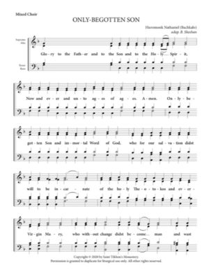 Only-Begotten Son & Small Litany – Hieromonk Nathaniel, Sheehan, Mixed, SATB