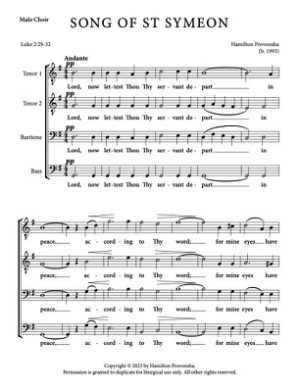 St. Symeon's Prayer – Hamilton Provonsha, Male Choir, TTBB.pdf