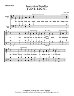 Resurrectional Kontakion – Tone 8, Kiev Caves, Mixed, SATB.pdf