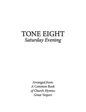 Saturday Evening Resurrectional Octoechos – Tone 8, Common Chant, Mixed Choir, SATB.pdf